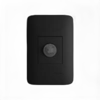 Conj. 4x2 sensor presença parede 110g.  trimpot, microc bivolt (tr) - cor preto fosco